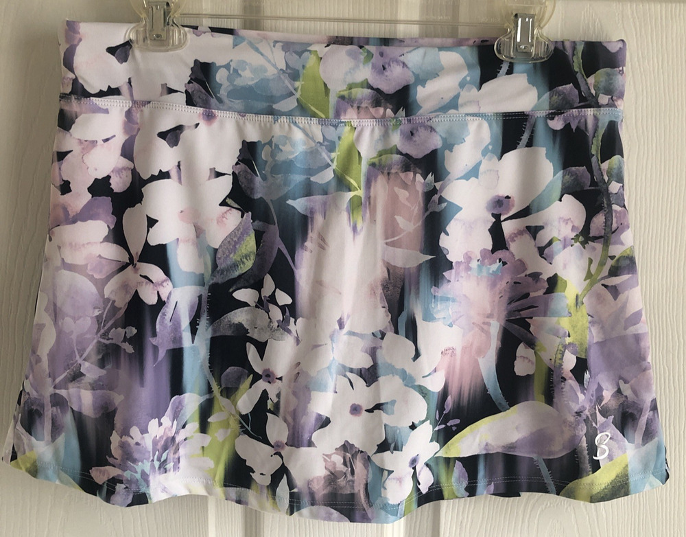 Sofiabella Golf Tennis Pickleball Skirt Skort Sz LG Floral Stretch UV activewear